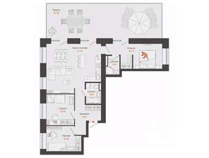 3-к квартира, вторичка, 100м2, 2/9 этаж