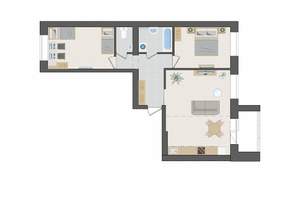 3-к квартира, вторичка, 68м2, 1/9 этаж