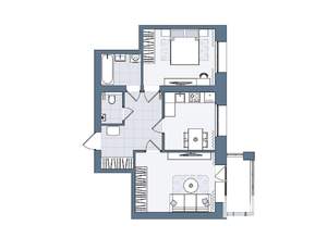 2-к квартира, вторичка, 57м2, 3/6 этаж