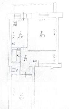 2-к квартира, вторичка, 50м2, 2/2 этаж