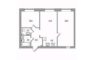 3-к квартира, вторичка, 62м2, 1/7 этаж