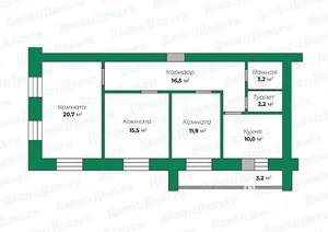 3-к квартира, вторичка, 80м2, 4/10 этаж