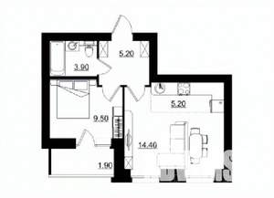 2-к квартира, строящийся дом, 40м2, 8/10 этаж