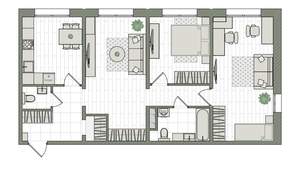 3-к квартира, вторичка, 79м2, 1/16 этаж