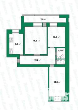 3-к квартира, вторичка, 66м2, 6/10 этаж