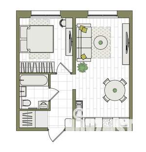 2-к квартира, вторичка, 39м2, 2/17 этаж