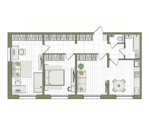 3-к квартира, вторичка, 76м2, 2/17 этаж