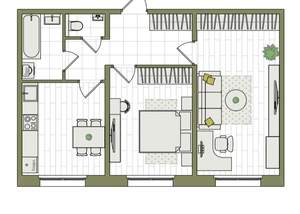 2-к квартира, вторичка, 57м2, 9/17 этаж