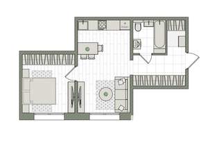 2-к квартира, вторичка, 41м2, 13/16 этаж