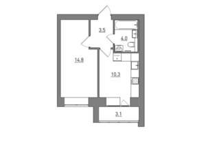 1-к квартира, вторичка, 36м2, 9/12 этаж