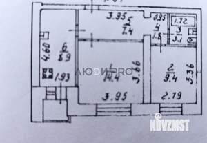 2-к квартира, вторичка, 48м2, 4/9 этаж