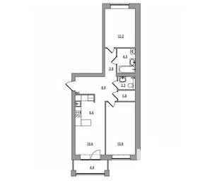 3-к квартира, вторичка, 71м2, 4/6 этаж