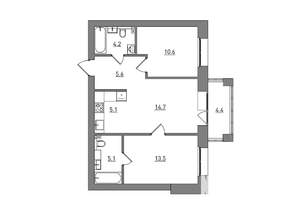 3-к квартира, вторичка, 63м2, 4/6 этаж
