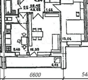 2-к квартира, вторичка, 47м2, 1/10 этаж