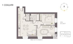 2-к квартира, вторичка, 59м2, 10/10 этаж