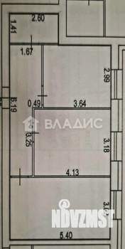 2-к квартира, вторичка, 53м2, 3/3 этаж
