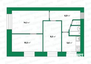 3-к квартира, вторичка, 50м2, 1/5 этаж