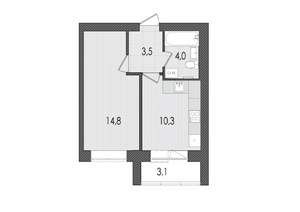 1-к квартира, вторичка, 36м2, 7/9 этаж
