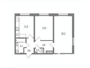 2-к квартира, вторичка, 59м2, 11/17 этаж