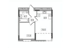 2-к квартира, вторичка, 42м2, 11/17 этаж