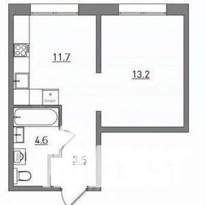 1-к квартира, вторичка, 33м2, 6/14 этаж