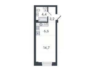 Студия квартира, вторичка, 29м2, 8/16 этаж