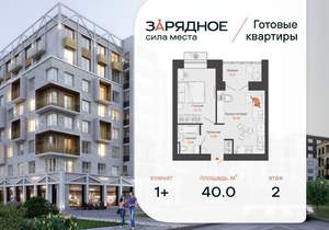 1-к квартира, вторичка, 40м2, 2/8 этаж