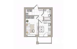1-к квартира, вторичка, 38м2, 6/6 этаж