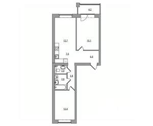 3-к квартира, вторичка, 68м2, 3/7 этаж