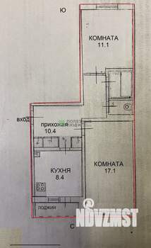 2-к квартира, вторичка, 52м2, 4/5 этаж