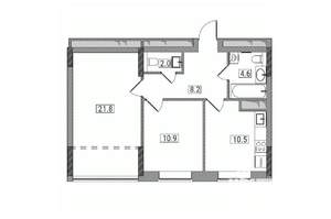 2-к квартира, вторичка, 58м2, 17/17 этаж