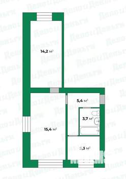 2-к квартира, вторичка, 44м2, 1/4 этаж