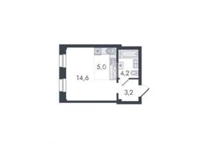 Студия квартира, вторичка, 27м2, 13/13 этаж