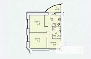 2-к квартира, вторичка, 55м2, 13/14 этаж