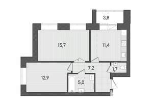 2-к квартира, вторичка, 58м2, 3/9 этаж