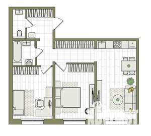 3-к квартира, вторичка, 64м2, 1/17 этаж