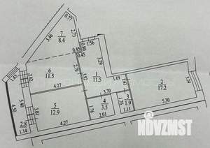 3-к квартира, вторичка, 70м2, 3/9 этаж