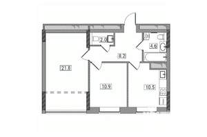 2-к квартира, вторичка, 58м2, 3/17 этаж