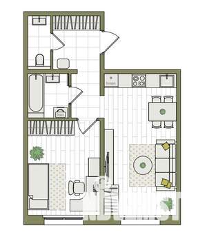 2-к квартира, вторичка, 45м2, 2/17 этаж