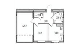2-к квартира, вторичка, 58м2, 9/17 этаж
