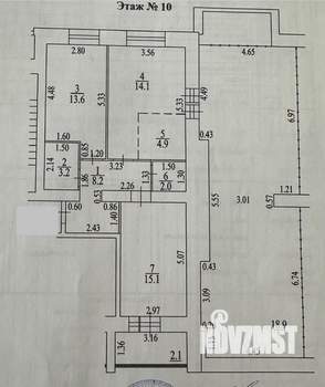 3-к квартира, вторичка, 82м2, 10/12 этаж