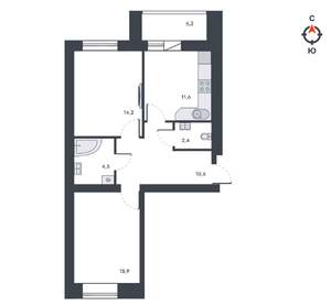 2-к квартира, вторичка, 64м2, 11/12 этаж