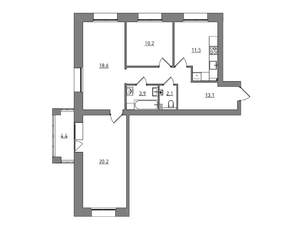 3-к квартира, вторичка, 84м2, 4/6 этаж