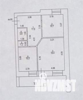2-к квартира, вторичка, 56м2, 7/10 этаж