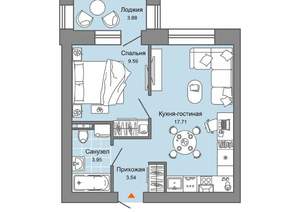 1-к квартира, вторичка, 37м2, 2/8 этаж