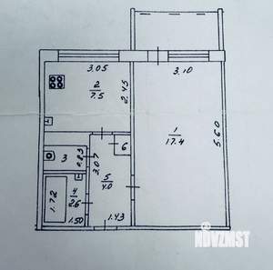 1-к квартира, вторичка, 33м2, 2/10 этаж