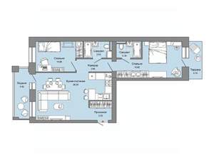 2-к квартира, строящийся дом, 72м2, 2/6 этаж