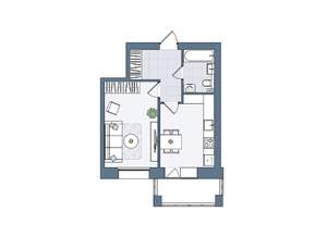 1-к квартира, вторичка, 41м2, 6/7 этаж