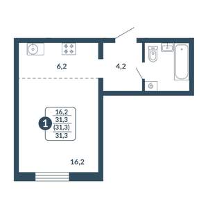 Студия квартира, вторичка, 31м2, 5/17 этаж
