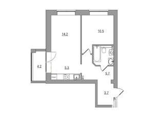 2-к квартира, вторичка, 48м2, 6/6 этаж